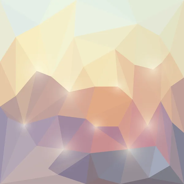 Abstracte samengestelde zachte gekleurde vector driehoekige geometrische achtergrond met glanzende lichten — Stockvector
