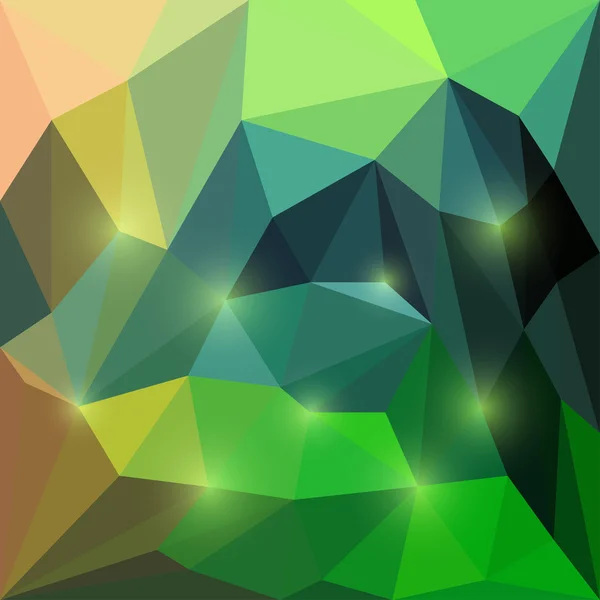 Abstract vector samengestelde driehoekige geometrische achtergrond met in het oog springende lichten — Stockvector