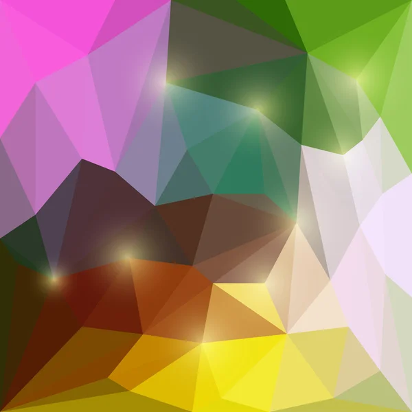Abstract heldere vector driehoekige geometrische achtergrond gemengd met flagrante lichten geel — Stockvector