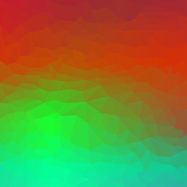 Parlak kırmızı ve yeşil degrade renkli üçgen poligon arka plan tasarım kullanmak için