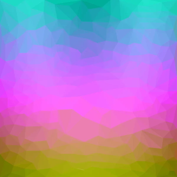 Luminoso giallo, rosa, blu e verde gradiente colorato triangolare astratto sfondo poligonale per l'uso nel design — Vettoriale Stock