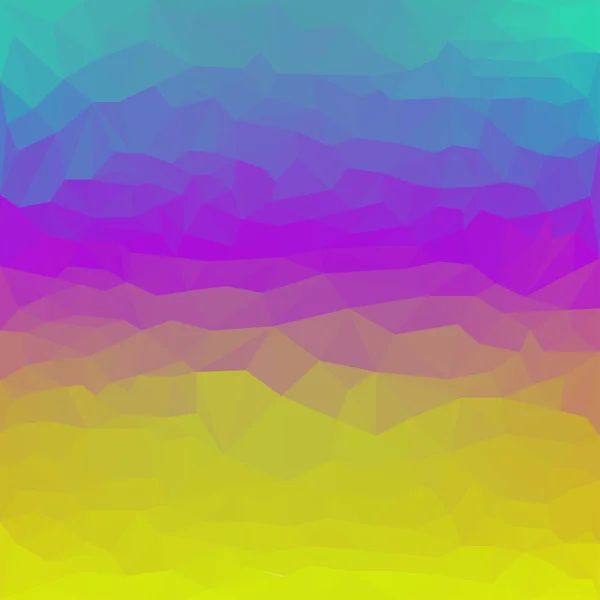 明るいグラデーション黄色、紫色および青着色された抽象多角形ベース背景デザイン用 — ストックベクタ