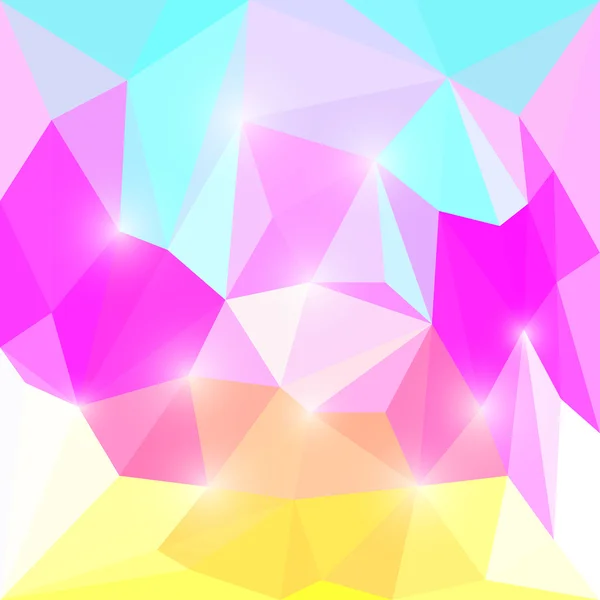 Abstract yellow, purple, blue and white colored polygonal triangular background with lights for use in design — Stock Vector