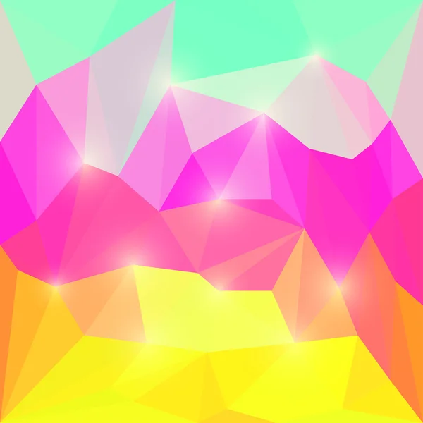 Fond triangulaire polygonal abstrait coloré spectral lumineux pour une utilisation dans la conception — Image vectorielle