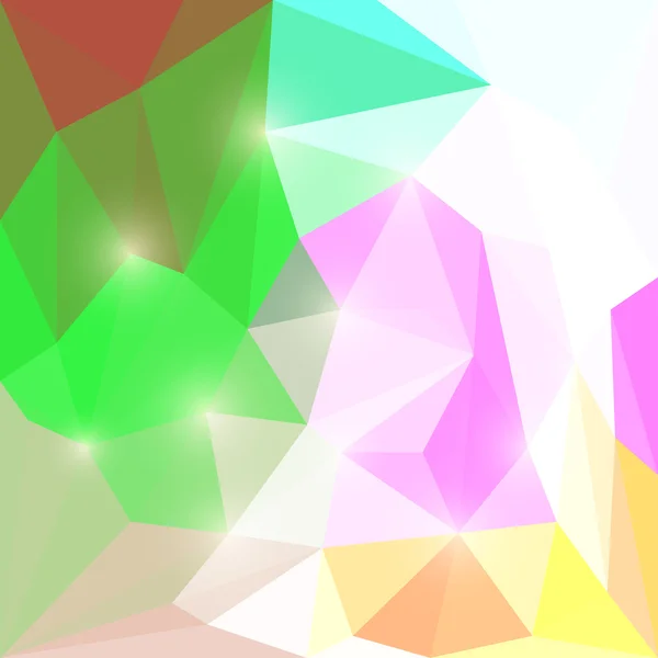 Astratto sfondo triangolare poligonale colorato diverso con luci abbaglianti per l'uso nel design — Vettoriale Stock