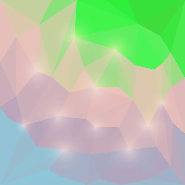 Abstrait fond polygonal triangulaire de couleur douce avec des lumières pour une utilisation dans la conception — Image vectorielle