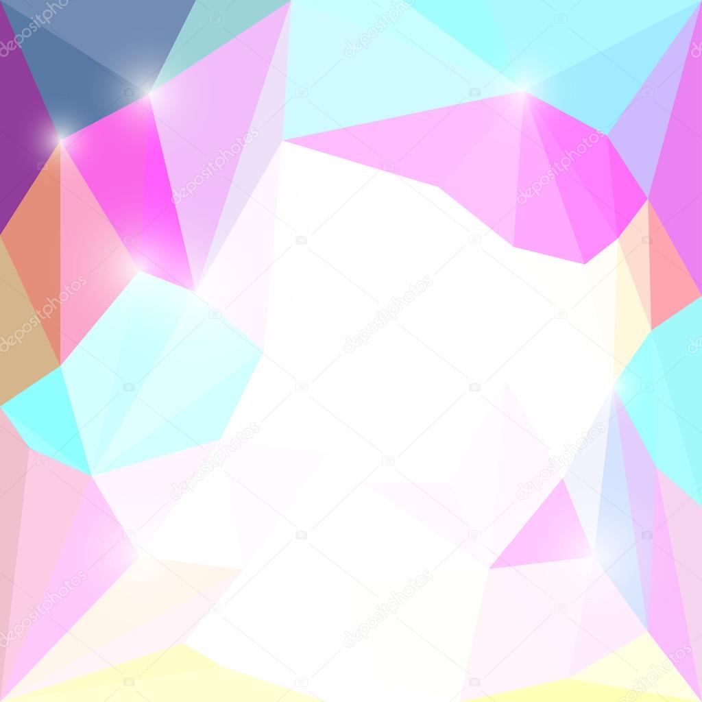 Abstract triangular polygonal triangular background with glaring lights for use in design
