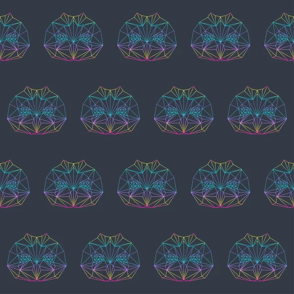 Абстрактный рисунок бесшовный фон с градиентным цветом совы с — стоковый вектор