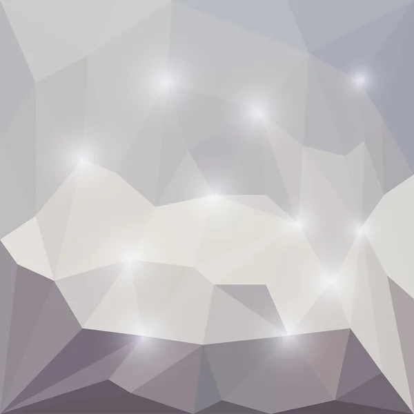 Fondo triangular poligonal geométrico abstracto con luces deslumbrantes para uso en diseño — Vector de stock