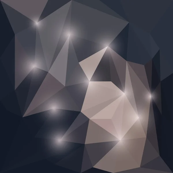 Fundo triangular poligonal geométrico abstrato com luzes brilhantes para uso em projeto — Vetor de Stock