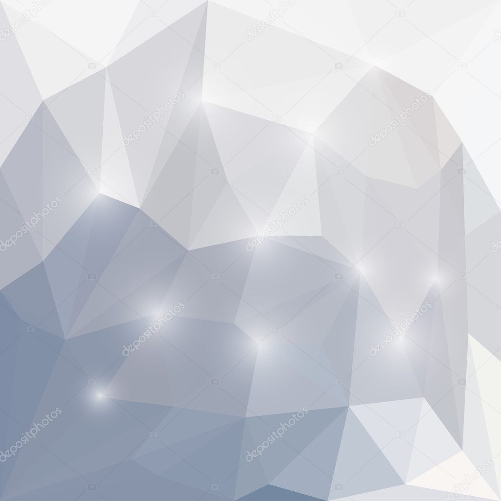 Abstract geometric polygonal triangular background with glaring lights for use in design