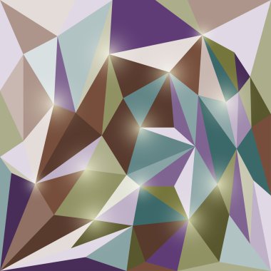 Göz kamaştırıcı ışıklar ile poligonal üçgen geometrik arka plan soyut parlak renkli