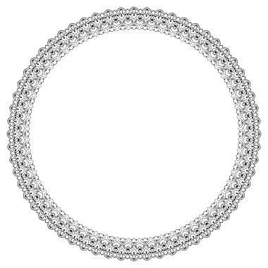 el-çizim süs dantel vektör çerçeve