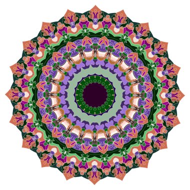 El-çizim süs arka plan üzerinde beyaz kapak izole parlak renkli