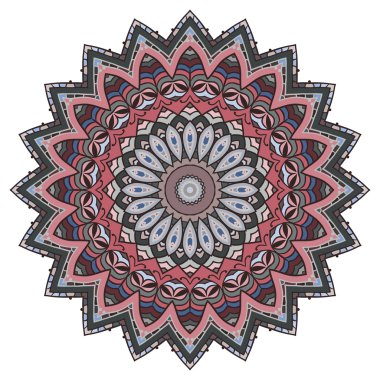 Parlak renkli el-çizim süs tasarlamak vektör dantel adam beyaz kapağında izole