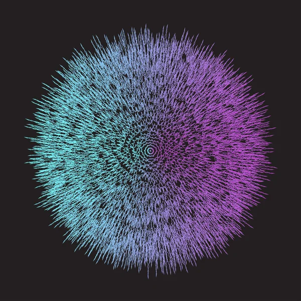 Absztrakt geometriai fényes kék és lila gradiens színű háttér szaggatott vonalakkal — Stock Vector