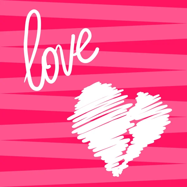 Handzeichnung Hintergrund für die Verwendung in Design für Valentinstag oder Hochzeitsgrußkarte — Stockvektor