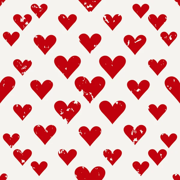 Fond de motif sans couture vieux cœurs défectueux pour une utilisation dans la conception pour la Saint-Valentin ou le mariage — Image vectorielle