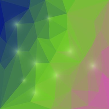 Kartı, davet, poster, afiş, afiş veya Pano kapağı için tasarım kullanmak için Çokgen geometrik üçgen arka plan soyut parlak renkli