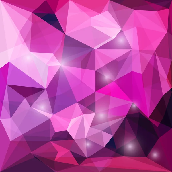 Abstrait fond géométrique triangulaire polygonal violet vif avec des lumières éblouissantes pour une utilisation dans la conception de cartes, d'invitations, d'affiches, de bannières, de plaques ou de panneaux d'affichage — Image vectorielle