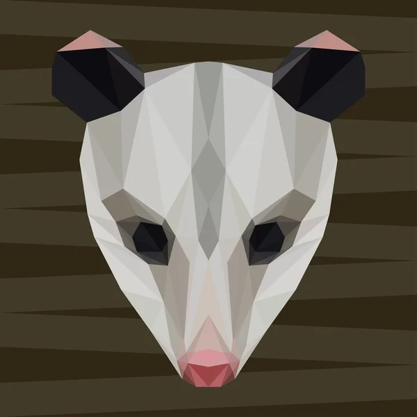 Zusammenfassung polygonalen geometrischen Dreieck Opossum Hintergrund für den Einsatz in Design für Karte, Einladung, Poster, Banner, Plakat oder Plakatwand Abdeckung — Stockvektor