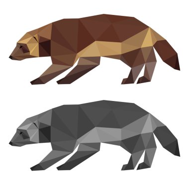 Soyut poligonal geometrik üçgen obur kümesi kullanmak üzere tasarım beyaz arka plan üzerinde izole