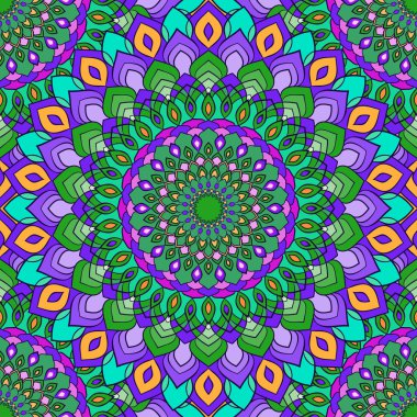 Parlak göz kamaştırıcı rengarenk el-çizim süs dantel soyut ipek boyun atkısı veya Tekstil baskı tasarımı için birçok bilgi veya kartı, davet veya afiş kapak için kullanımı ile sorunsuz arka plan.