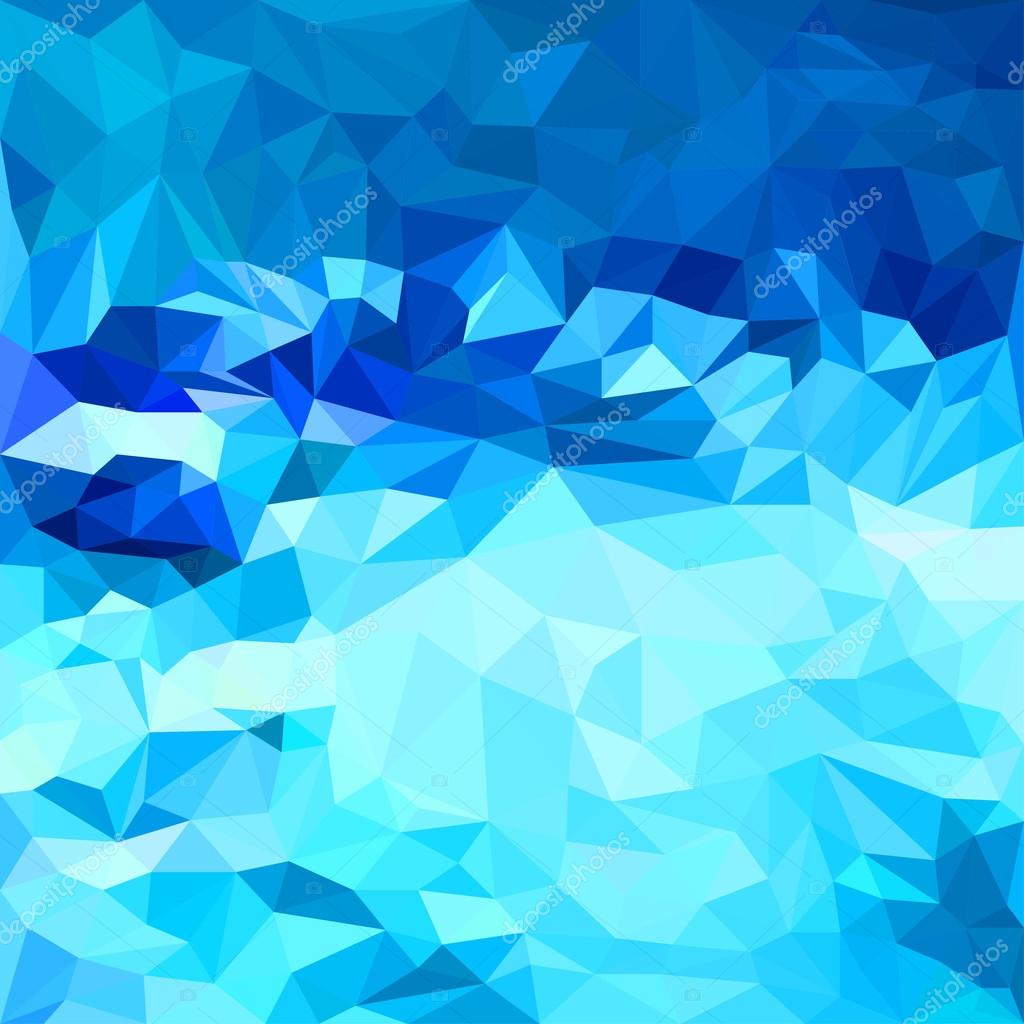 Abstract bright deep sea blue colored polygonal triangular background for  use in design for card, invitation, poster, banner, placard or billboard  cover Stock Vector Image by ©vanillamilk #70303139