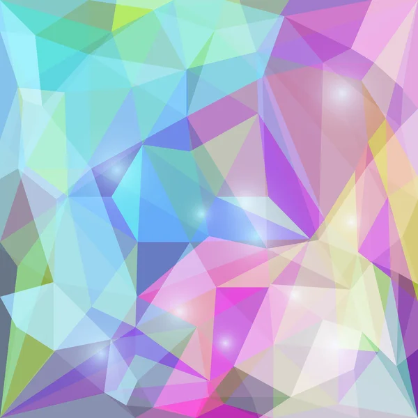 Abstraktní světlé polygonální vektor trojúhelníkové geometrické pozadí s do očí bijící světla pro použití v designu pro kartu, pozvánka, plakát, banner, transparent nebo billboard kryt — Stockový vektor