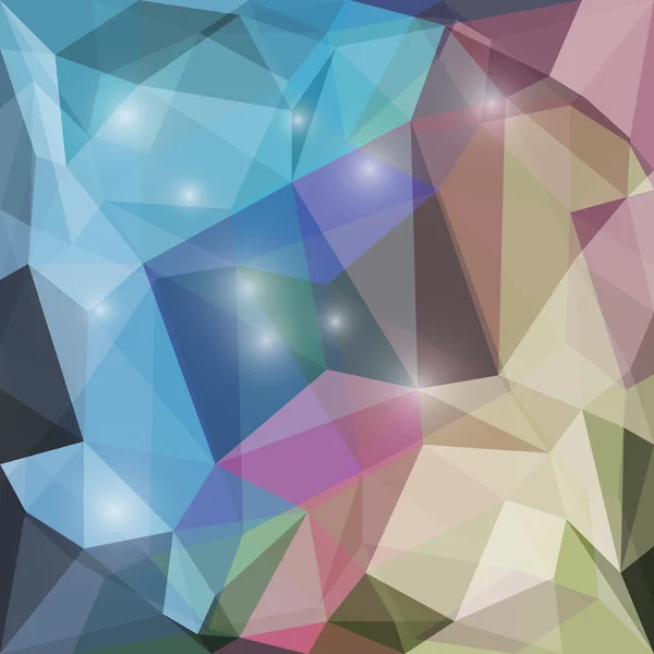 Abstrato brilhante vetor poligonal fundo geométrico triangular com luzes brilhantes para uso em design de cartão, convite, cartaz, banner, cartaz ou capa de cartaz — Vetor de Stock
