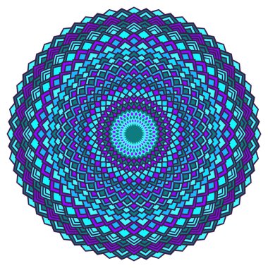 hand-drawing round ornamental floral abstract background with many details for design of silk neckerchief or printing on textile or use for card, invitation or banner cover