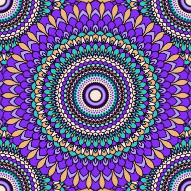 hand-drawing seamless ornamental floral abstract bright background with many details for design of silk neckerchief or printing on textile or use in design for card, invitation or banner cover