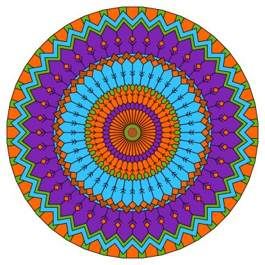 Ornamental handmade abstract artwork pattern round lace backgroud