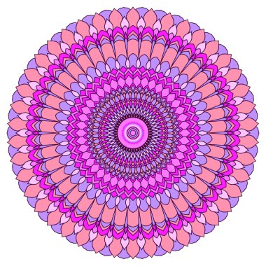 Hand drawn ornamental lace round mandala for use in design.