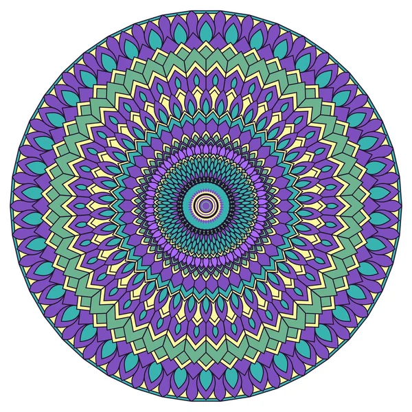 Bright hand-drawing ornamental lace abstract round background with many details