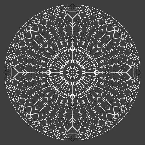 Hand drawn ornamental ethnic round. handmade lace abstract artwork — Stockový vektor
