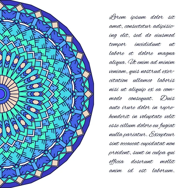 Ornamental handmade ethnic card template. Lace abstract artwork 