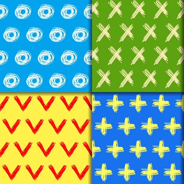 Doodle seamless pattern collection. — ストックベクタ