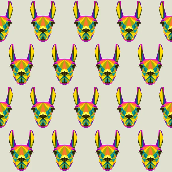 Abstract llama seamless pattern backgroun. — Stock Vector