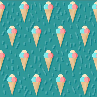 Dondurma Dikişsiz desen arka plan
