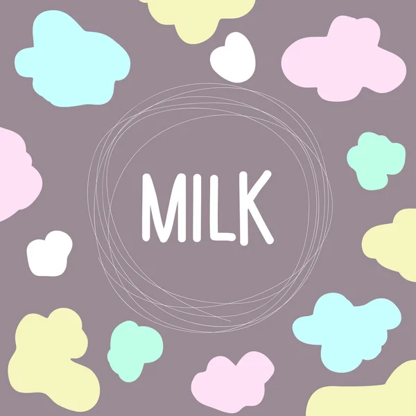 Abstract background. Milk theme. — Stock Vector