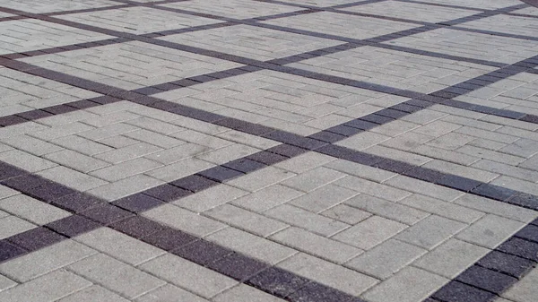 Área Cuadrada Calle Forrada Con Losas Rectangulares Pavimentación Gris Con — Foto de Stock