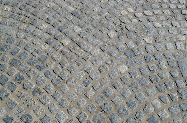 Θραύσμα Από Λιθόστρωτο Οδόστρωμα Τραχιές Τετράγωνες Γκρίζες Πέτρες Ανώμαλες Ακμές — Φωτογραφία Αρχείου