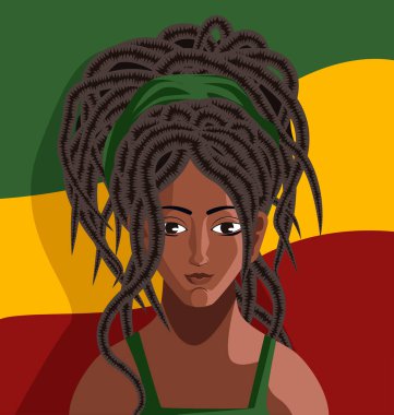 Rasta Rasta güzel Afrikalı kız
