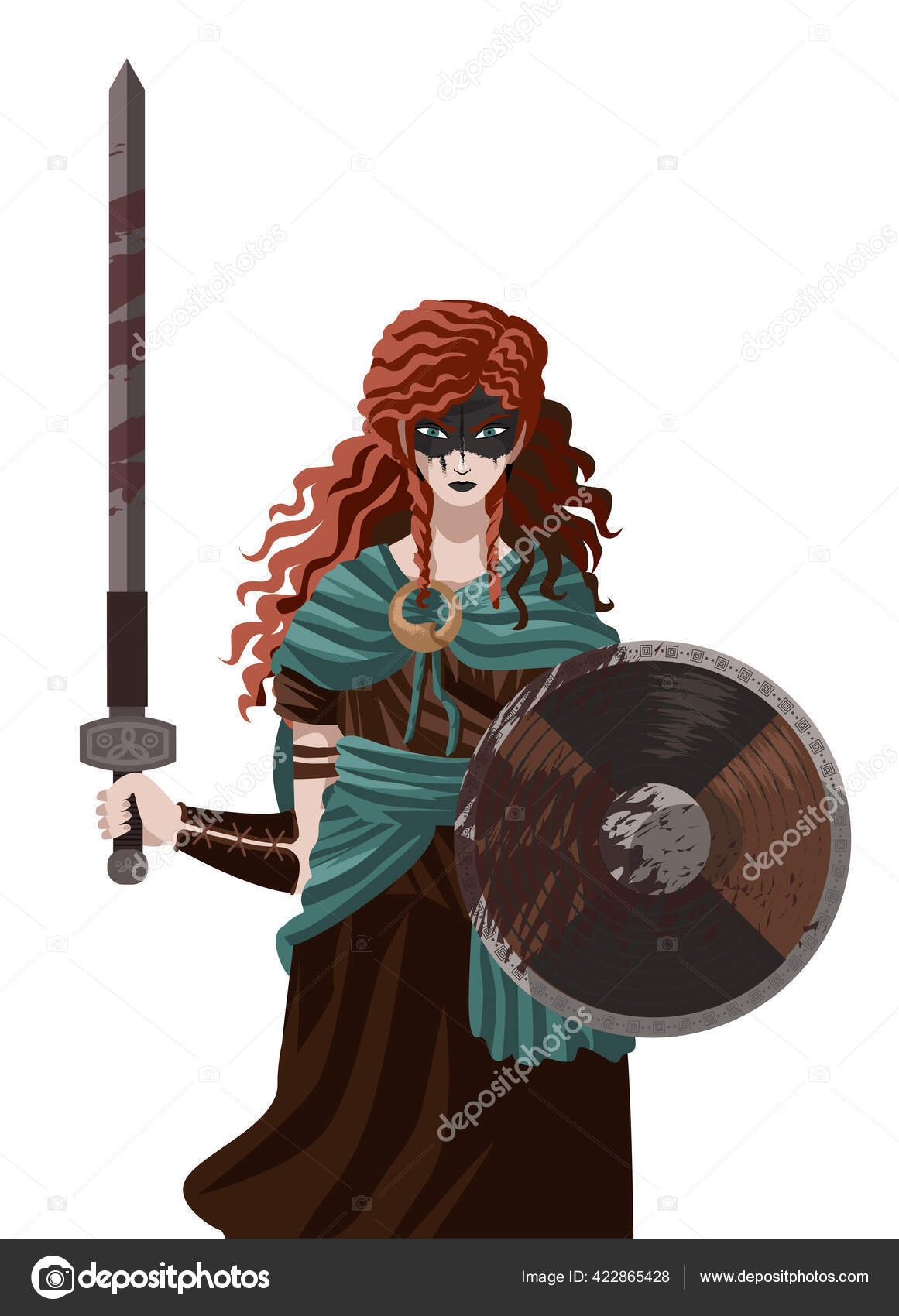 Download Warriors Celtic Sword Royalty-Free Stock Illustration