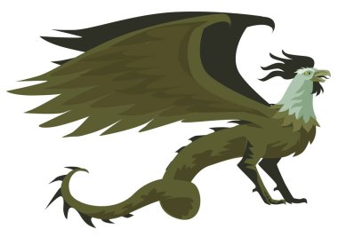 Papağan Basilisk Ortaçağ Ejderha Mitolojisi Canavarı