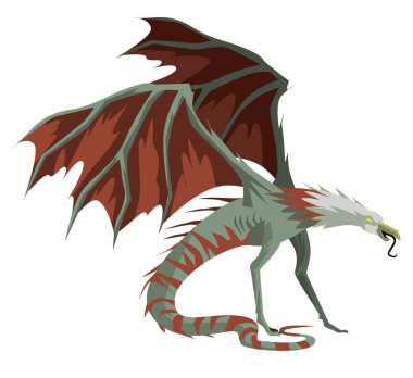 Papağan Basilisk Ortaçağ Ejderha Mitolojisi Canavarı