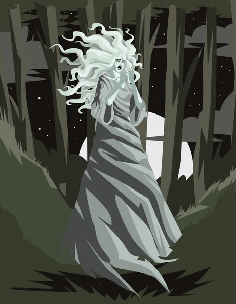 Plâns Banshee Folclor Mitologie Fantomă — Vector de stoc