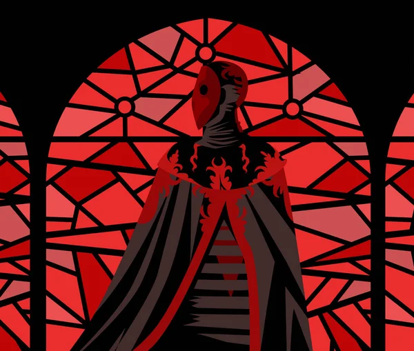 Masque Vermelho Morte Edgar Alan Poe Horror Tale —  Vetores de Stock