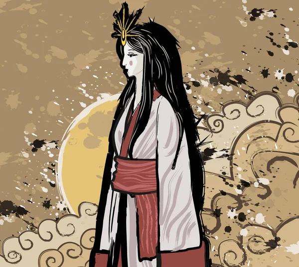 Amaterasu Shinto Sonne Mythologie Göttin — Stockvektor